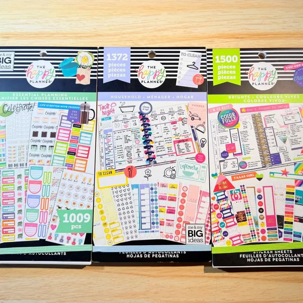 Happy Planner Lot - Bag, stickers, pins, magnets